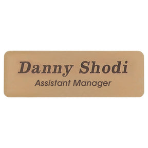 2 3/4" x 7/8" Gold Brass Name Badge Plate