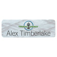 2 3/4" x 7/8" White Dynasub Aluminum Name Badge Plate