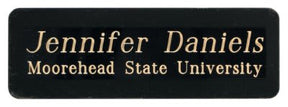 1" x 3" Laserable Black Brass Name Badge Plate