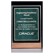 6" x 8 5/8" Emerald Marble Acrylic Award with American Walnut Base