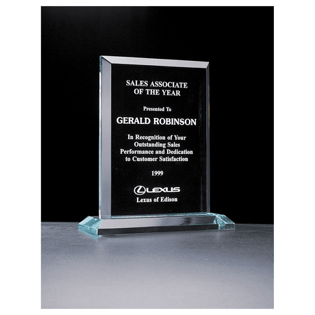 9" x 10 1/4" Apex Series Jade Acrylic Award