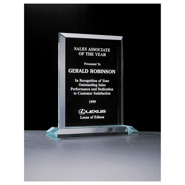 9" x 10 1/4" Apex Series Jade Acrylic Award