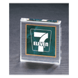 3 3/4" x 3 3/4" Emerald Marble Design Acrylic Paperweight