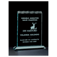 5 1/2" x 7 1/4" Tidal Series Jade Acrylic Award