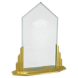 9 1/2" x 11 1/2" Peak Jade Acrylic Award with Aluminum Base