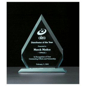 7 1/8" x 8 3/4" Arrow Series Jade Acrylic Award