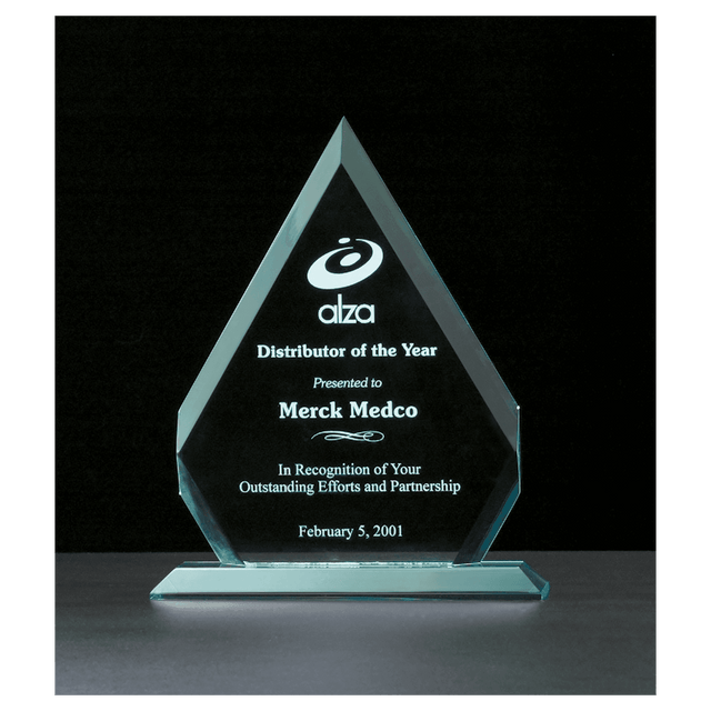 8 1/8" x 9 3/4" Diamond Series Jade Acrylic Award