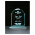 6 1/2" x 7 3/4" Arch Series Jade Acrylic Award
