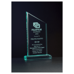 4 3/4" x 6 3/4" Zenith Series Jade Acrylic Award