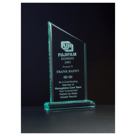 4 3/4" x 6 3/4" Zenith Series Jade Acrylic Award