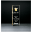 2 7/8" x 8" Constellation Series Etched Star with Gold Paint-Filled and Mirrored Bottom Acrylic