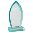 4 1/4" x 7 3/4" Flame Series Jade Acrylic Award