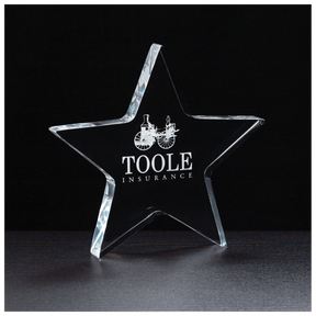 5" x 4 3/4" Star Acrylic Paperweight