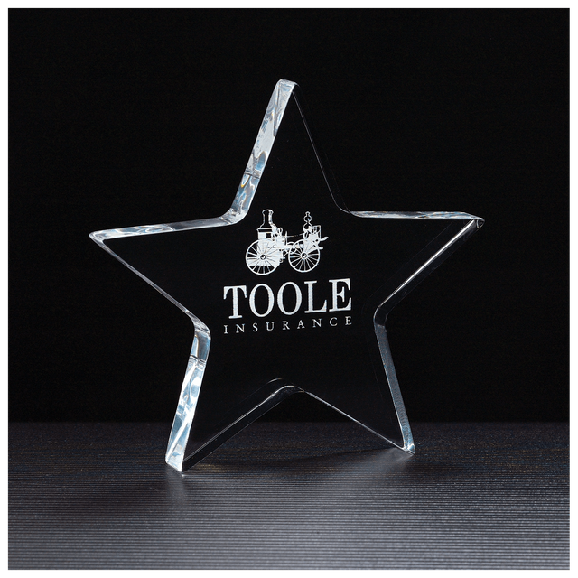 5" x 4 3/4" Star Acrylic Paperweight
