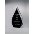 4 1/4" x 7 7/8" Flame Series Clear Freestanding  Acrylic with Black Silkscreened Back