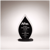 Clear Acrylic with Black 4 1/2" x 7 3/4" Flame Series Silk Screened Back