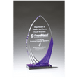 8 1/4" Tidal Series Acrylic with Printed Violet Accent and Violet Mirror-Topped Base