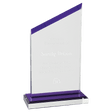 4 1/2" x 7 1/2" Zenith Series Acrylic with Purple Accents, Black Base with Purple Mirror Top