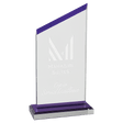 4 1/2 x  8 1/2" Zenith Series Acrylic with Purple Accents, Black Base with Purple Mirror Top