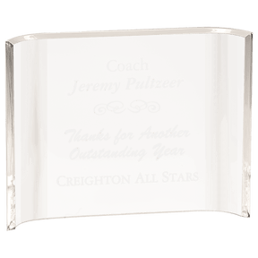 8" x 6" Clear Acrylic Crescent