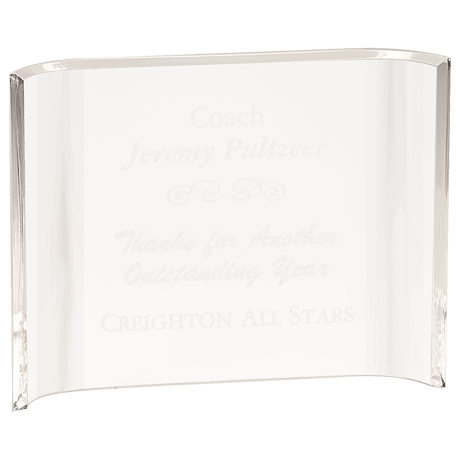 8" x 6" Clear Acrylic Crescent
