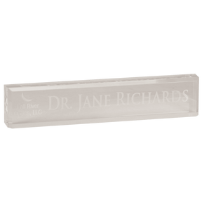 8" x 2" Clear Acrylic Desk Wedge