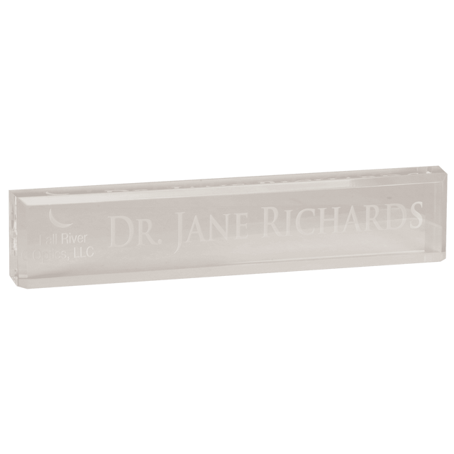 8" x 2" Clear Acrylic Desk Wedge