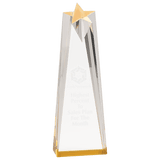 Gold 3 1/2" x 10" Sculpted Star Acrylic