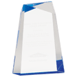 7" Blue Facet Wedge Acrylic