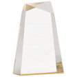 8" Gold Facet Wedge Acrylic