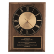 8" x 10" American Walnut Round Face Quartz Clock with Black Plate