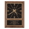 9" x 12" American Walnut Square Face Quartz Clock with Black Plate