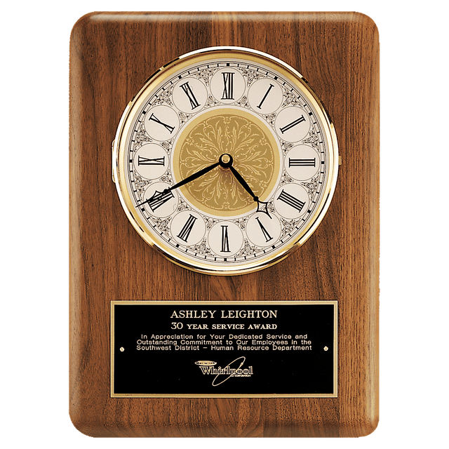11" x 15" Solid Brass Diamond Spun Bezel with Glass Lens and Ivory Dial with Black Plate