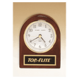 4 1/4" x 3 1/2" Rosewood Piano Finish Desk Clock with Black Plate