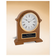 7 1/2" x 8 1/2" Napolean Clock,Traditional Style, Deep Hand Rubbed Mahogany Finish with Black Plate