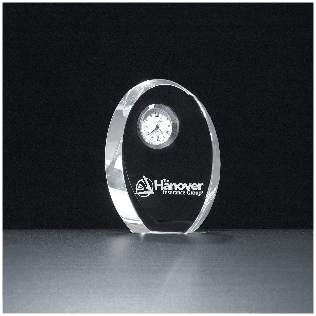 3 7/8" x 4 7/8" Crystal Clock