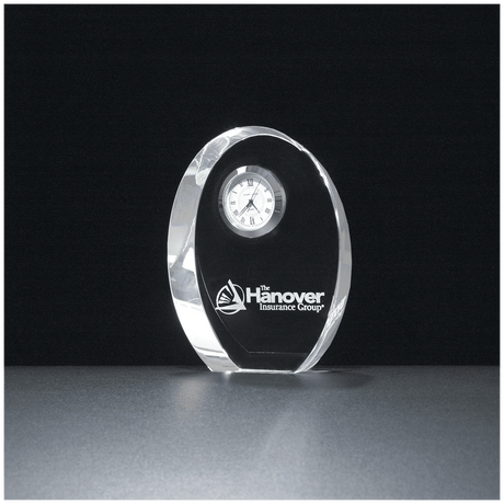 3 7/8" x 4 7/8" Crystal Clock