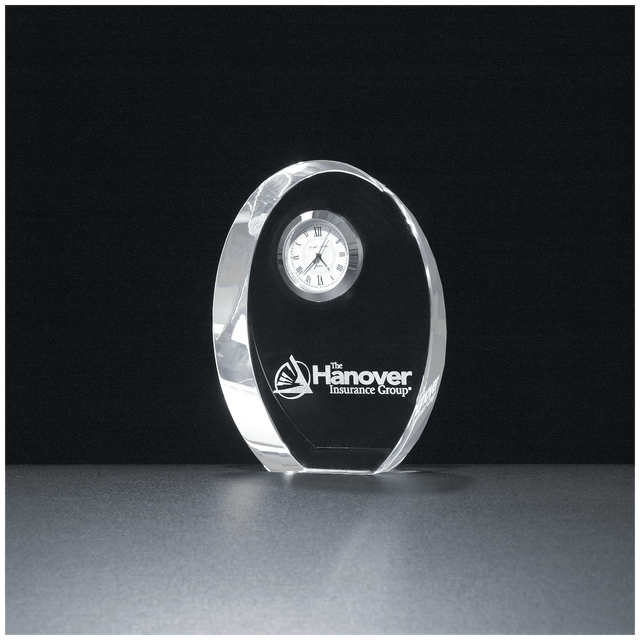 3 7/8" x 4 7/8" Crystal Clock
