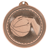 Antique Bronze 2" Basketball Laserable BriteLazer Medal