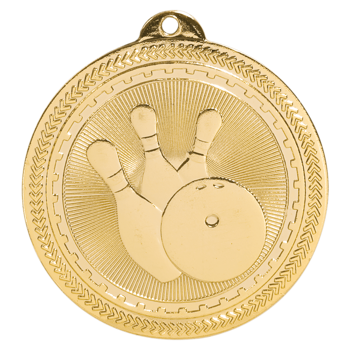 2" Bowling Laserable BriteLazer Medal