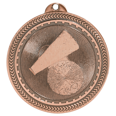 Antique Bronze 2" Cheer Laserable BriteLazer Medal