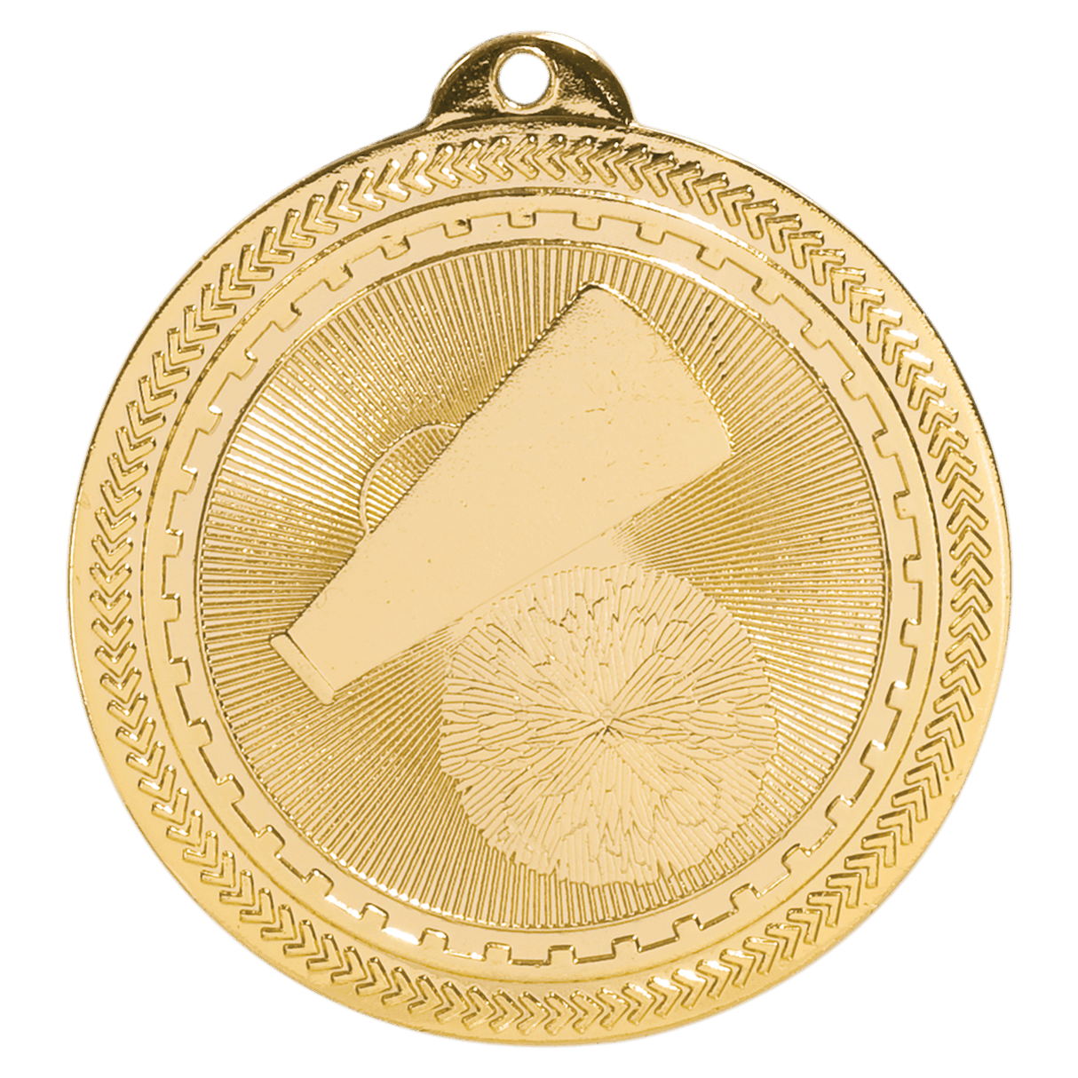 2" Cheer Laserable BriteLazer Medal