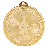 Bright Gold 2" Competitive Cheer Laserable BriteLazer Medal