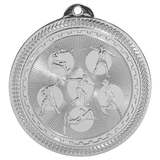 Bright Silver 2" Field Events Laserable BriteLazer Medal