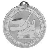 Bright Silver 2" Hockey Laserable BriteLazer Medal