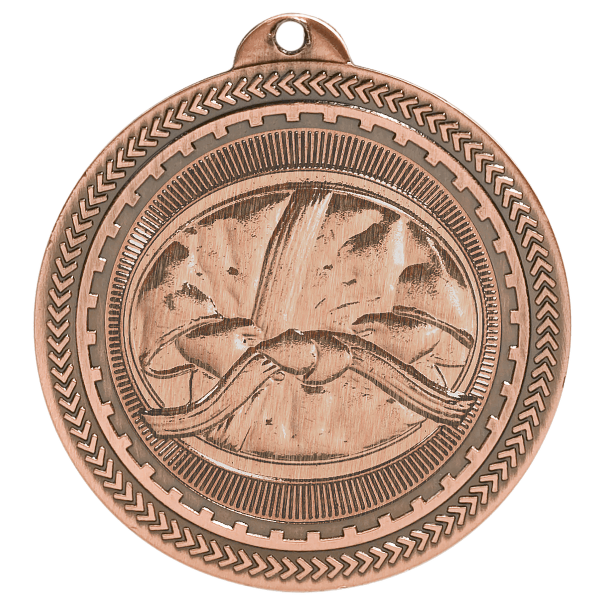 Antique Bronze 2" Martial Arts Laserable BriteLazer Medal