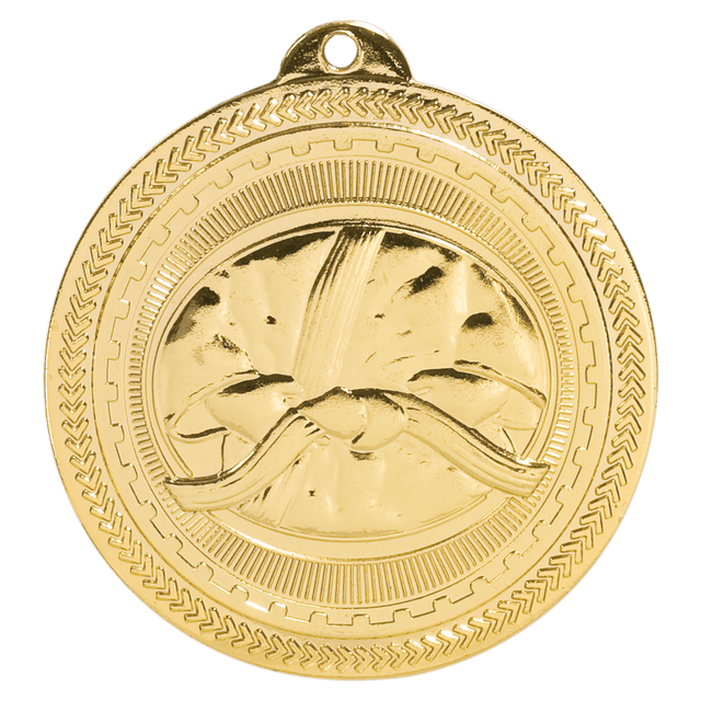 Bright Gold 2" Martial Arts Laserable BriteLazer Medal
