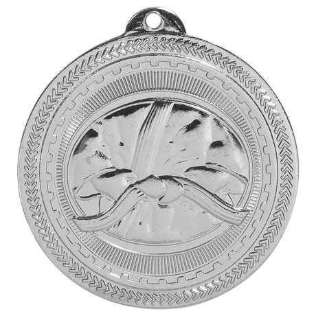 Bright Silver 2" Martial Arts Laserable BriteLazer Medal