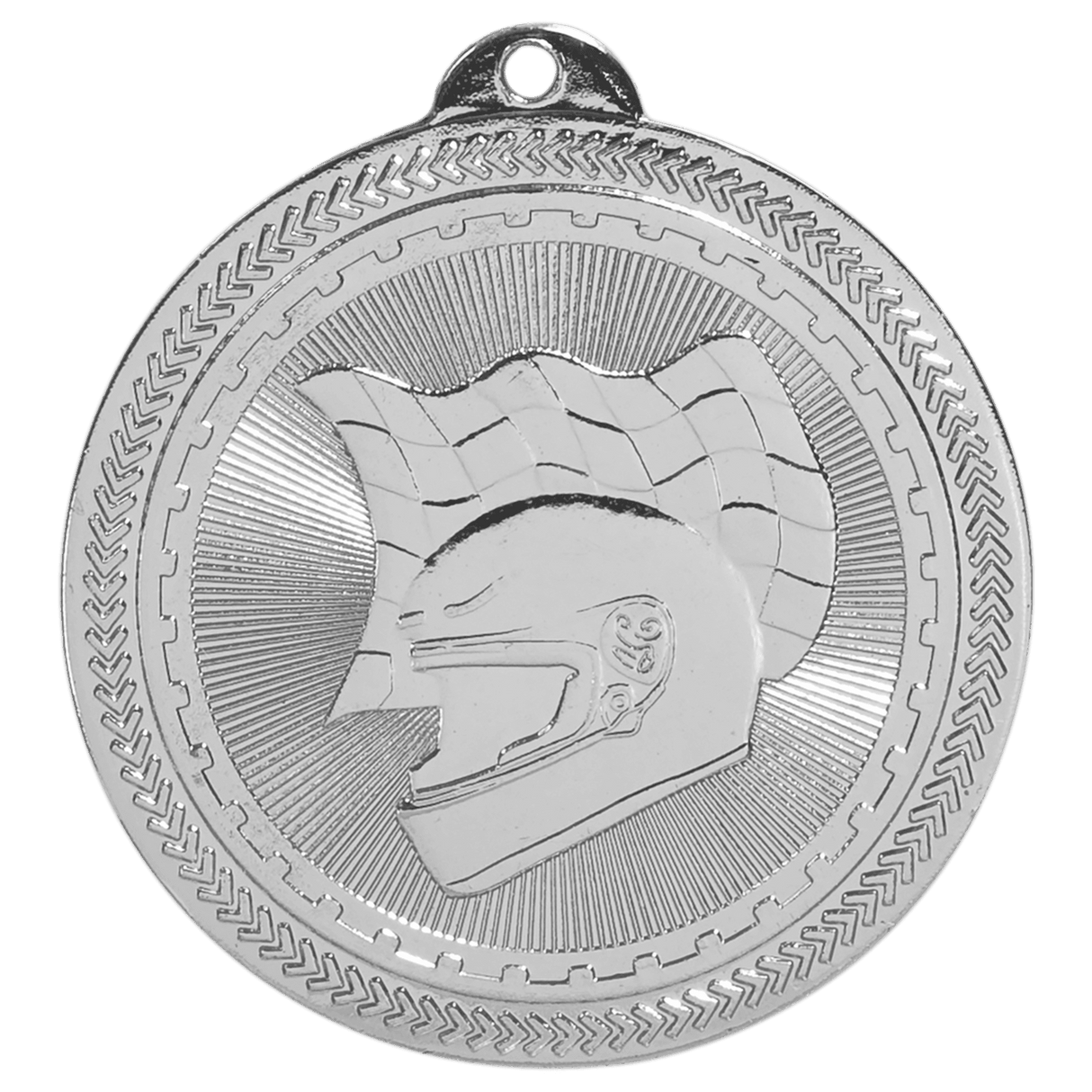 2" Racing Laserable BriteLazer Medal