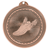 Antique Bronze 2" Track Laserable BriteLazer Medal